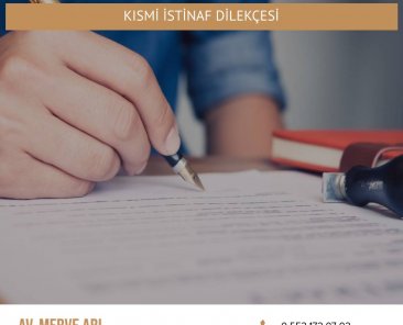 Kısmi istinaf dilekçesi