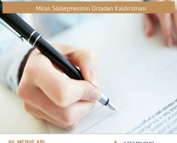 Miras Sözleşmesinin Ortadan Kaldırılması