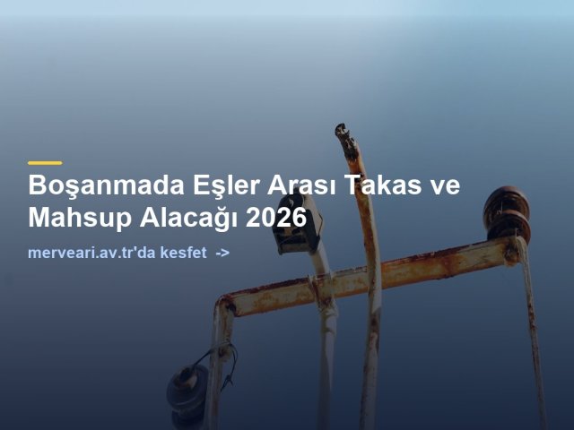 Boşanmada Eşler Arası Takas ve Mahsup Alacağı 2026 — merveari.av.tr