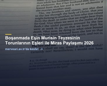 Boşanmada Eşin Murisin Teyzesinin Torunlarının Eşleri ile Miras Paylaşımı 2026 — merveari.av.tr